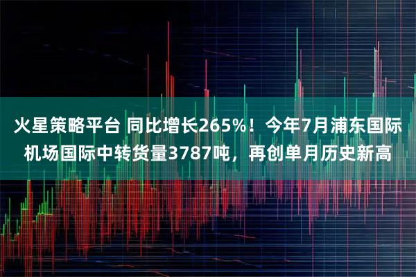 火星策略平台 同比增长265%！今年7月浦东国际机场国际中转货量3787吨，再创单月历史新高