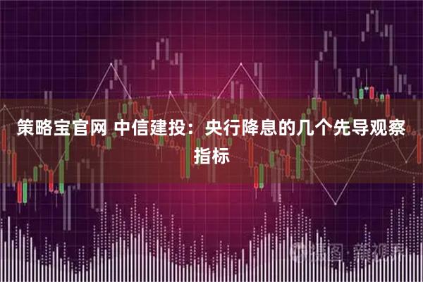 策略宝官网 中信建投：央行降息的几个先导观察指标
