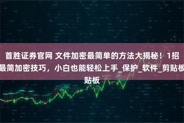 首胜证券官网 文件加密最简单的方法大揭秘！1招最简加密技巧，小白也能轻松上手_保护_软件_剪贴板