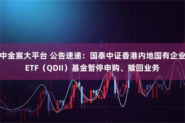 中金宸大平台 公告速递：国泰中证香港内地国有企业ETF（QDII）基金暂停申购、赎回业务